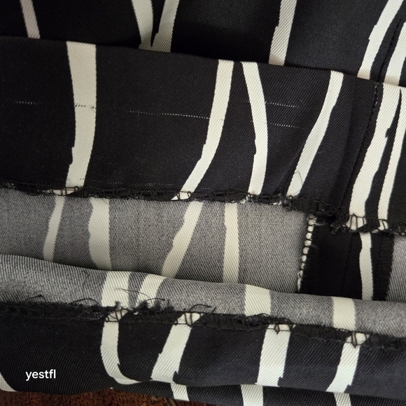 Tory Burch silk black and white Collared long sleeve dress 4 - Picture 8 of 8